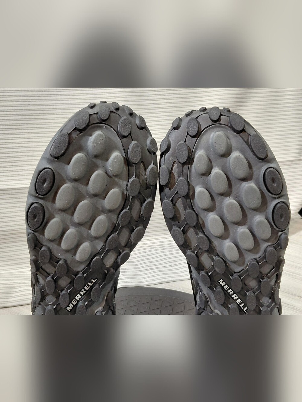 Merrell Womens Jungle Lace Trail Hiking Shoes Black Suede Two Tone Grey SIZE W9 - Picture 11 of 16